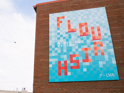 Flourish Mural flourish mural paint pixel public art