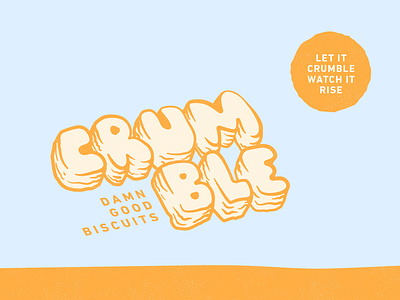 Crumble biscuits branding crumble design doodle food illustration kentucky lettering logo logotype louisville pattern shop storefront