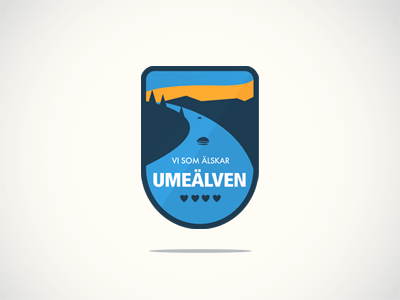 Umeälven illustrator logo river sweden umeälven umeå