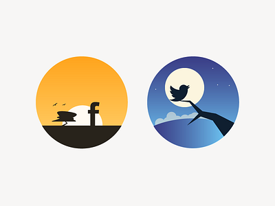 The social media landscape facebook illustrator media social twitter