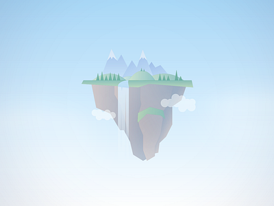 Floating island floating illustrator island