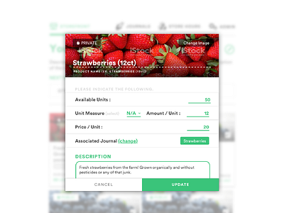 Farmer's Market Concept App ui ux