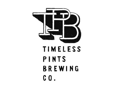 Timeless Pints Brewing Co. Logo brewery brewing logo type typography