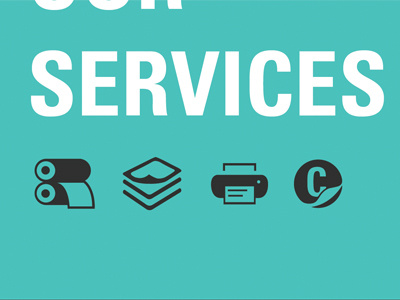 Printing services icons illustration printing service