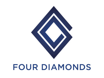 Diamonds Logo blue diamonds geometric logo triangles type