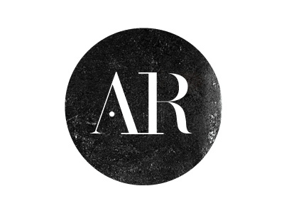 AR Logo black branding identity logo photography texture type