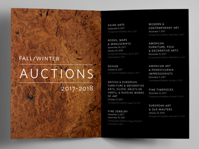 Auction Trifold Brochure auction brochure card layout trifold wood