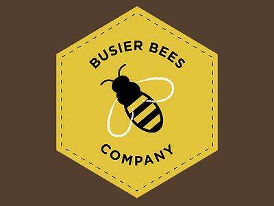 Busier Bees Company Logo bees branding identity logo organic yellow