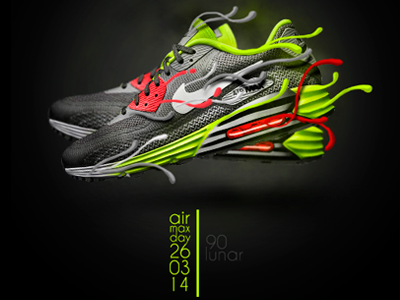 Air Max Day 90 lunar air max digital art nike sneakers