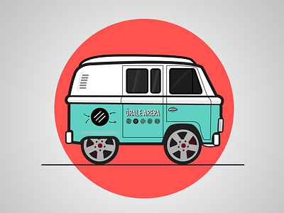 Órale Arepa combi digital food foodtruck icon illustration illustrator ilustración logo truck vector volkswagen