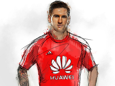 Messi adidas argentina barcelona characters colors draw huawei illustration lionel messi messi soccer