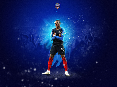 Kylian Mbappé artwork france gol mbappe paris soccer world cup
