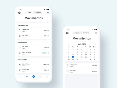 Transaction list app calendar calendar ui finance transaction history transactions wallet ui