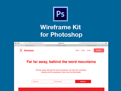 Wireframe kit for Adobe Photoshop photoshop resources ui kit wireframe kit wireframes