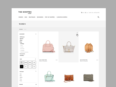 Shopping ecommerce fashion light minimal shop store