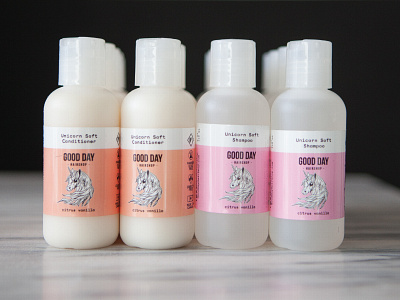 Unicorn Soft Packaging beauty branding packaging pastel shampoo unicorn