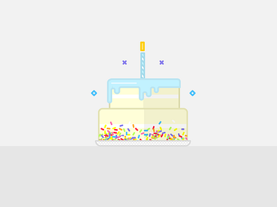Birthday Cake birthday cake celebration monoline pastel pastries
