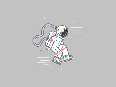Astronaut astronaut empty state monoline space