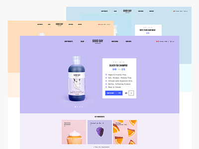 eCommerce Website beauty product ecommerce pastel ui ux