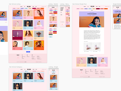 Blog / Tutorial Page beauty product ecommerce pastel ui ux web design