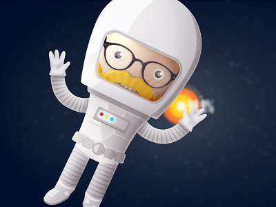 Spaceman 2d 3d ae beard ben christie character explainer glasses space spaceman
