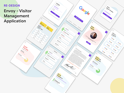 Redesign Envoy App - Visitor Management Application adobe xd android android app design app design redesign ui ui design user experience user interface user interface design ux