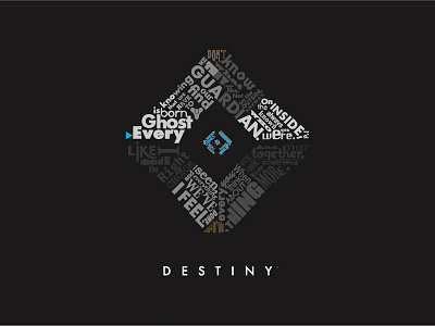 Typographic Ghost destiny ghost typography word art