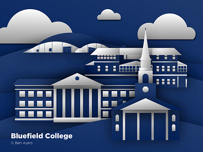 Bluefield College Campus Art art bluefield college design illustration