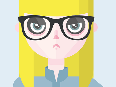 DCMG Assignment - Detail character cute flat glasses illustration self portrait vector