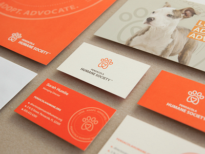 Pensacola Humane Society brand on us identity logo rebrand