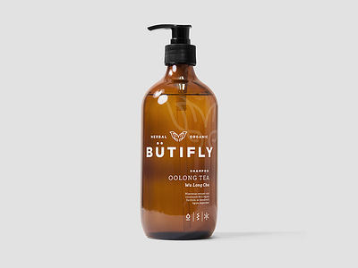 BUTIFLY: Herbal + Organic Shampoo beautiful beauty butterfly herbal logo marks organic packaging product