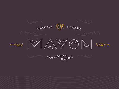 Wine Brand Idea: MAYON branding logo typography wine