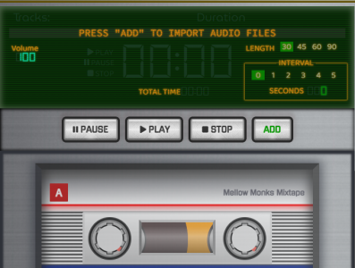 MixTape Audio Player app graphic design realistic ui