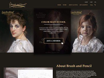 Landing Page Brush and Pencil ui ui design uidesign web app design web design