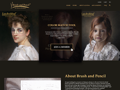 Landing Page Brush and Pencil