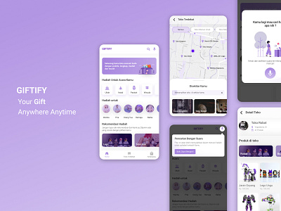 Giftify Application design thinking mobile application ui design uiux user experience design user interface design ux design
