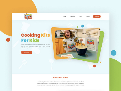 Hero for Cooking Kids design web hero heroes landing page ui design ui website uiux