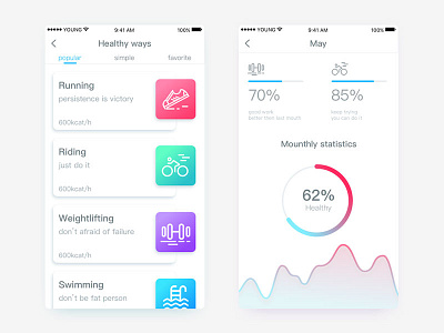 01 app fitness home riding running ui ux