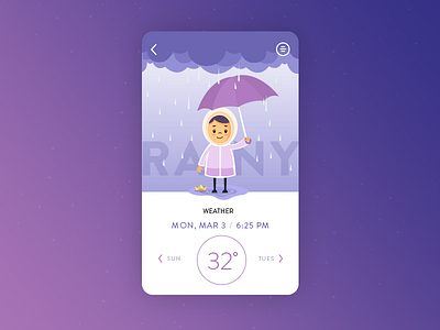 Weather Mobile App app interface mobile ui