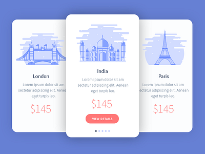 Tourism App Design app mobile ui