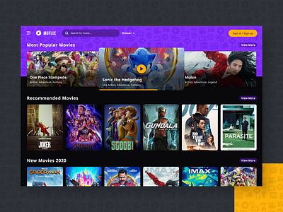 Exploration MUFLIX Movies App - UI Design app exploration movie app movies uidesign