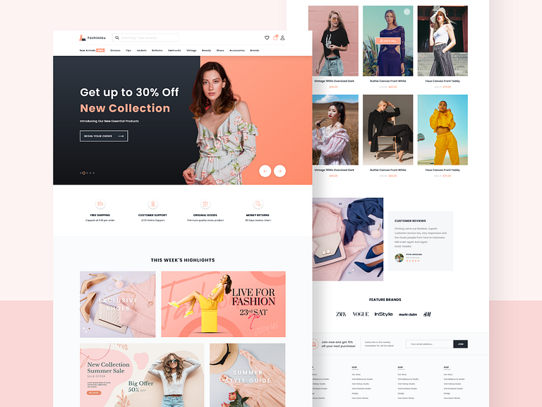 Fashionku - Fashion Store Landing Page UI Design by Artlantika Studio ...