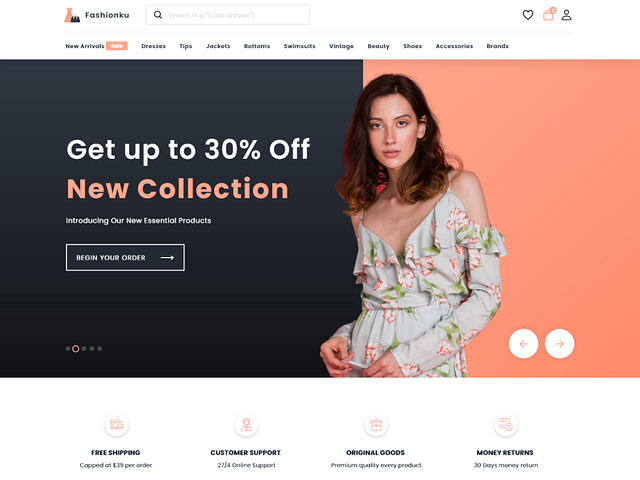Fashionku - Fashion Store Landing Page UI Design by Hizrian on Dribbble