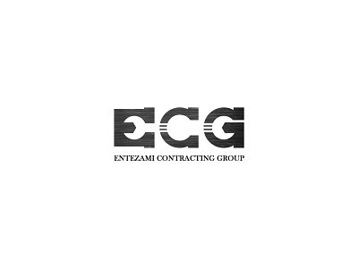 ECG Logo branding corporate identity design engineer illustration logo typography vector wrench