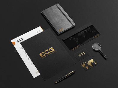 ECG brand identity brand identity branding business card ci corporate identity design engineer envelope letterhead logo typogaphy vector wrench