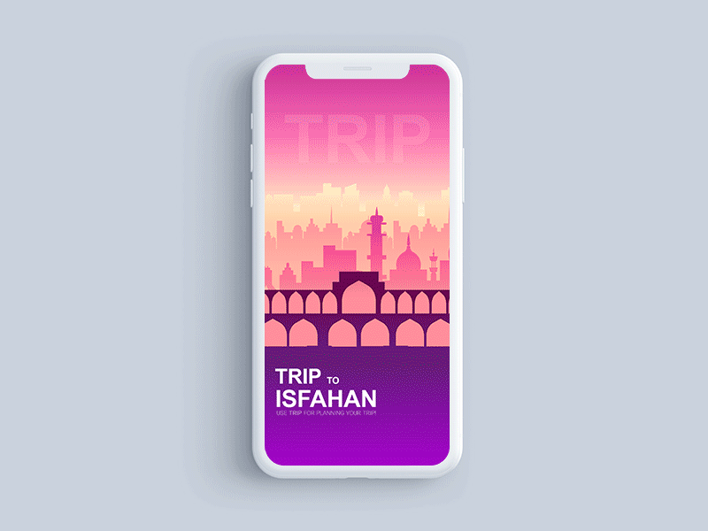 TRIP APP app application cairo design iran isfahan london new york paris splash splash screen splashpage travel trip uidesign ux ui design vacation