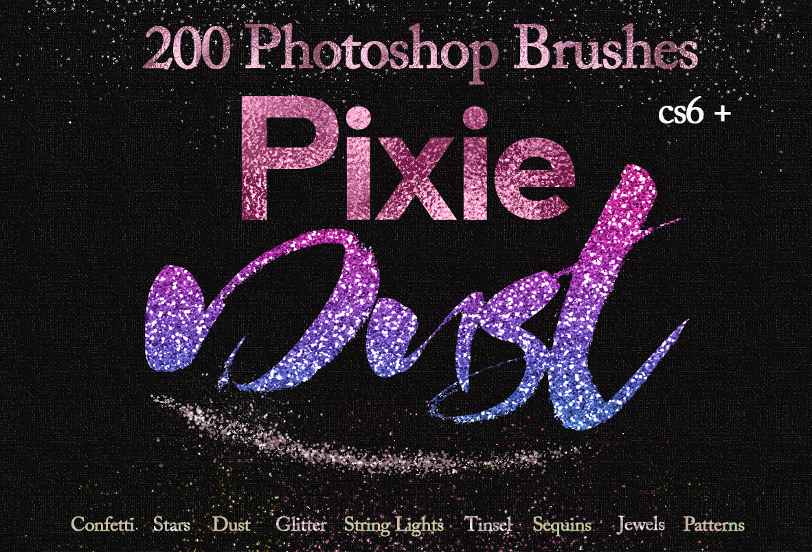 HD Glitter, brushes, textures & design kit by photohacklovers