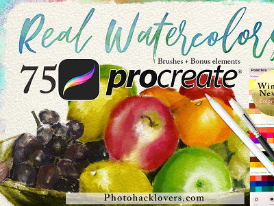 Real Watercolors Procreate watercolor Brushes