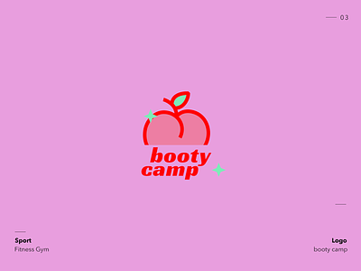 booty camp app branding fruit gym app gym logo identity illustration logo peach typography ui ux
