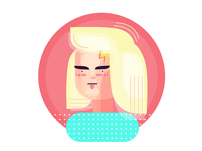 Blond Girl brand branding constructor design graphic identity logo m mock up